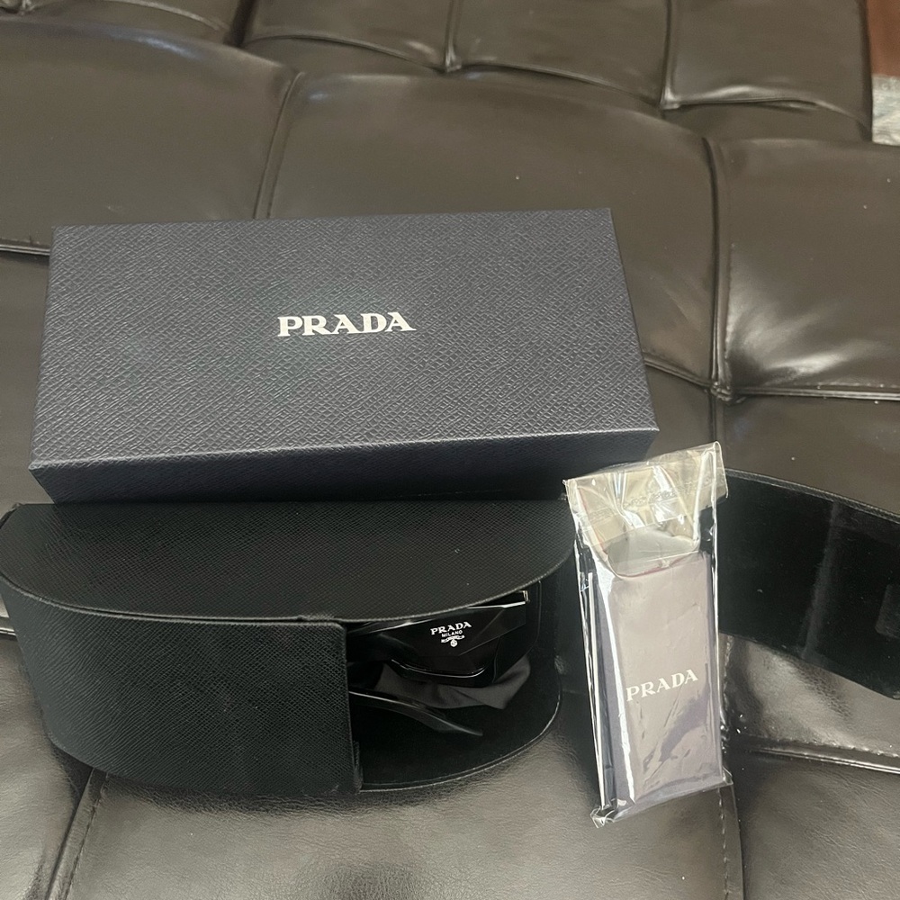 Prada Black Sunglasses Sleek Modern Design. - Picture 8 of 11